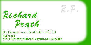 richard prath business card